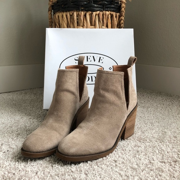 Steve Madden Shoes - Steve Madden Sharini Taupe Suede Bootie
